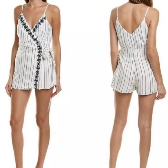 Lspace navy and white striped romper. size XS. New with Tags. - Picture 2 of 5